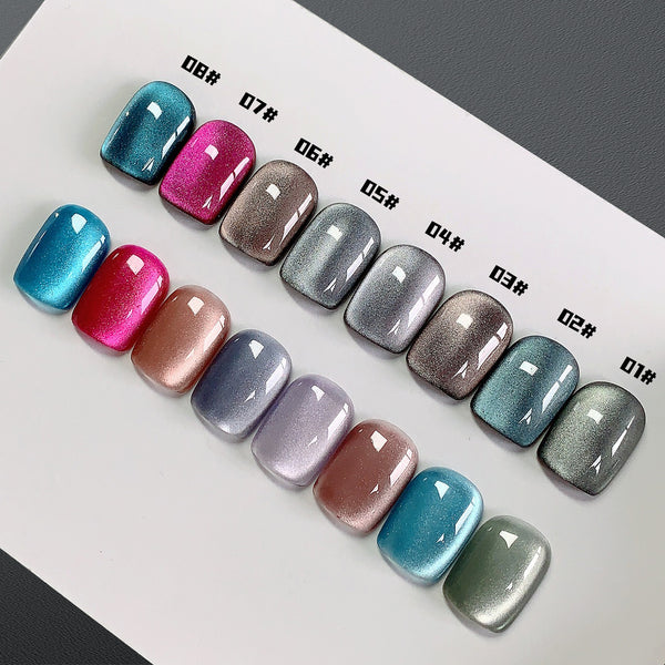 Cat Eye Manicure Water Gloss Series Gel Polish UV & LED Color 8 colors
