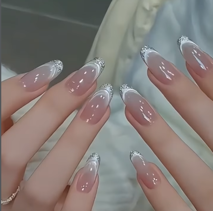 Ice - Clear Nude - tone Fairy French Press On Nails – Luvherbeauty