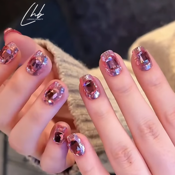 Ice - Clear Nude - tone Fairy French Press On Nails – Luvherbeauty